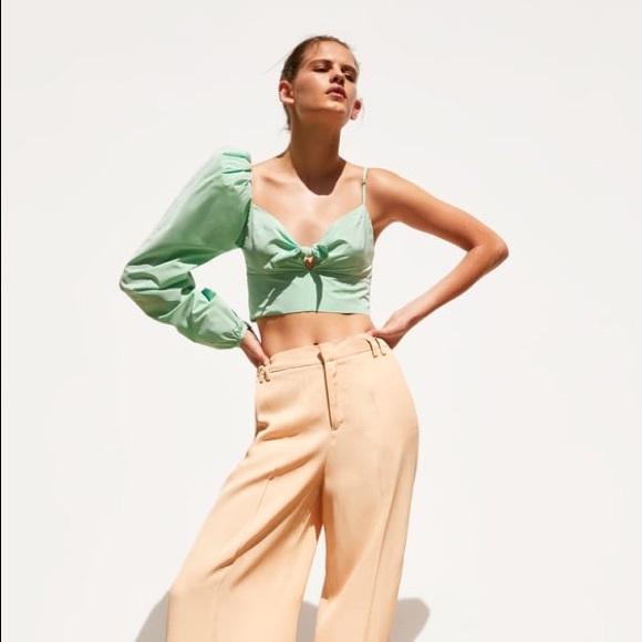 LAST ONE! ZARA Limited-Edition BALLOON Uni Sleeve TOP Medium - Picture 2 of 7